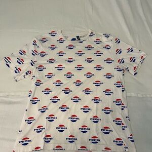 Pepsi Logo T-shirt Men’s Size Medium Red White & Blue Short Sleeve